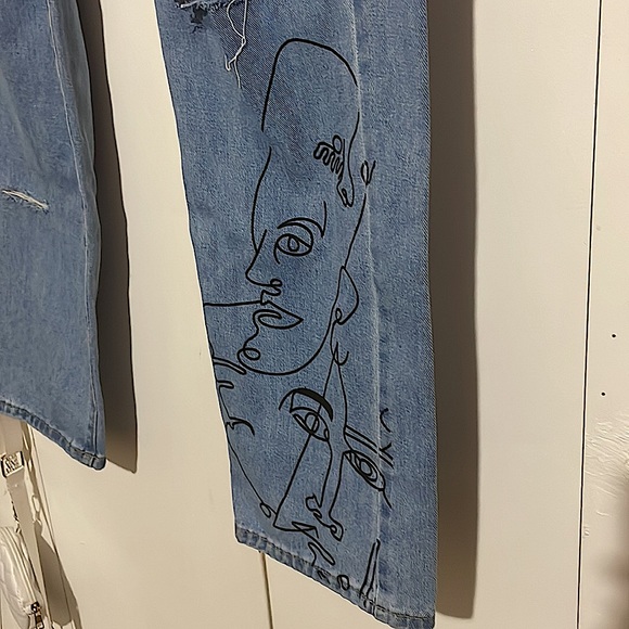Fine Line Art ripped jeans - Picture 2 of 6